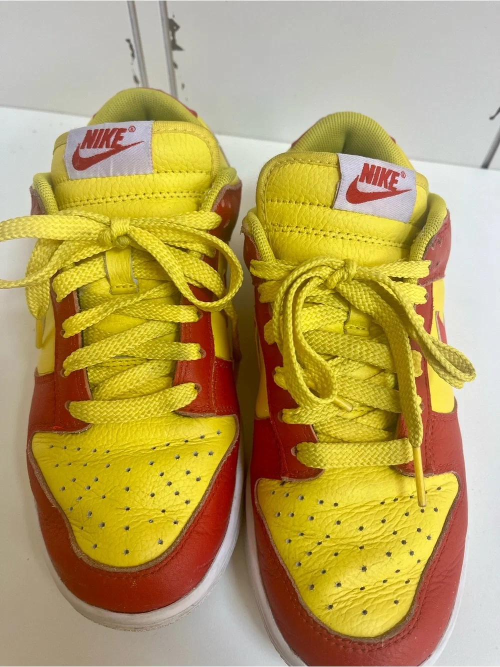 Nike Dunk Low ‘Midas Gold’ Retro Sneakers Red Yellow Size 7